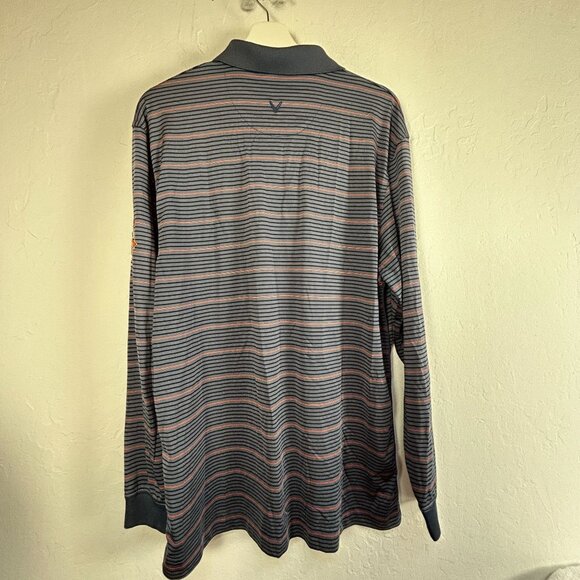 Callaway Mens Pebble Beach Invitational Polo Golf Shirt Striped Short Sleeve - Picture 2 of 7